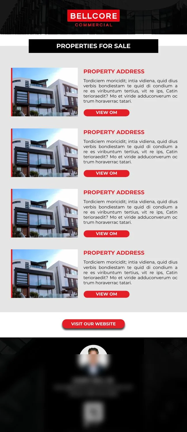 Commercial real estate email marketing campaign by BTS Brands (EM-38)