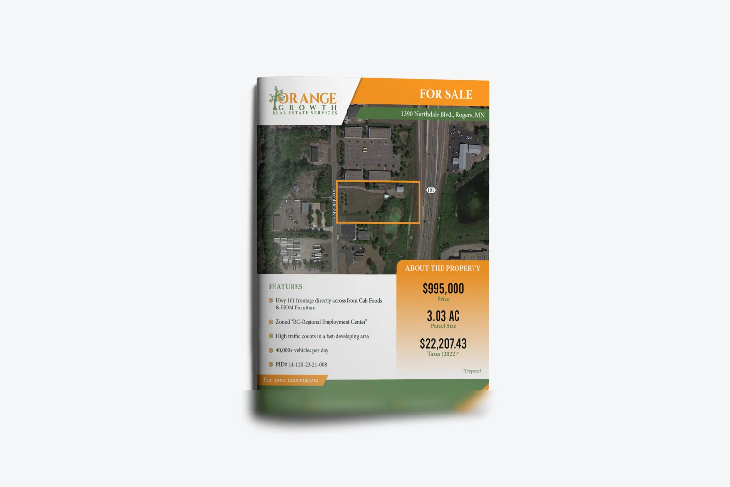 Commercial real estate property flyer by BTS Brands (FLY-16)