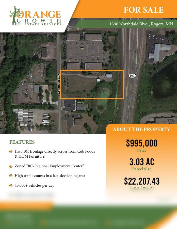 Commercial real estate property flyer by BTS Brands (FLY-20)