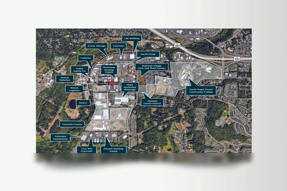 Commercial real estate custom map & aerial by BTS Brands (MAP-09)