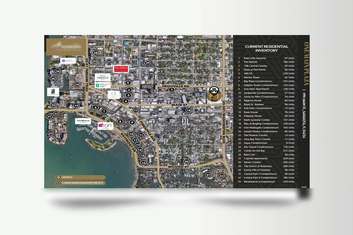 Commercial real estate custom map & aerial by BTS Brands (MAP-11)
