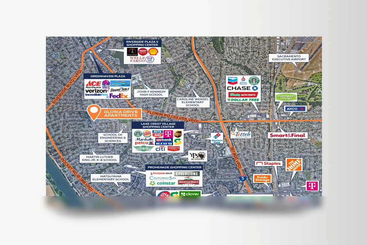 Commercial real estate custom map & aerial by BTS Brands (MAP-18)