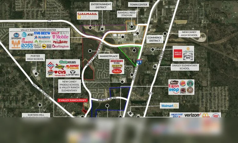 Commercial real estate custom map & aerial by BTS Brands (MAP-19)