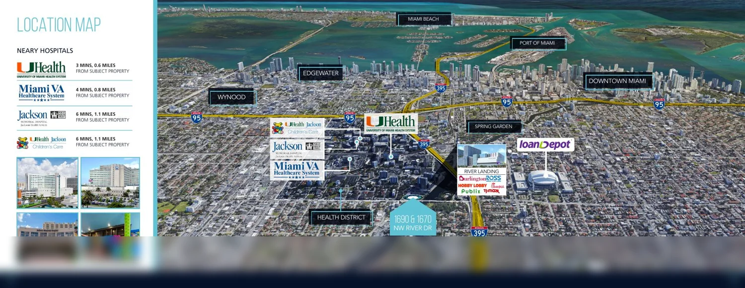 Commercial real estate custom map & aerial by BTS Brands (MAP-21)
