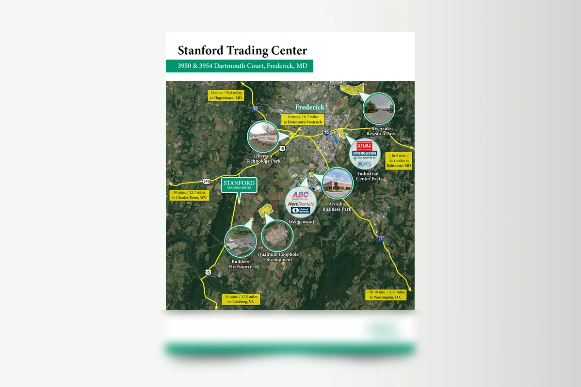 Commercial real estate custom map & aerial by BTS Brands (MAP-37)