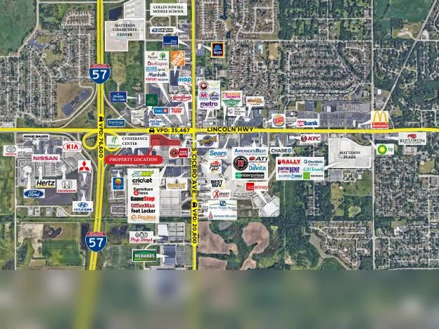 Commercial real estate custom map & aerial by BTS Brands (MAP-50)