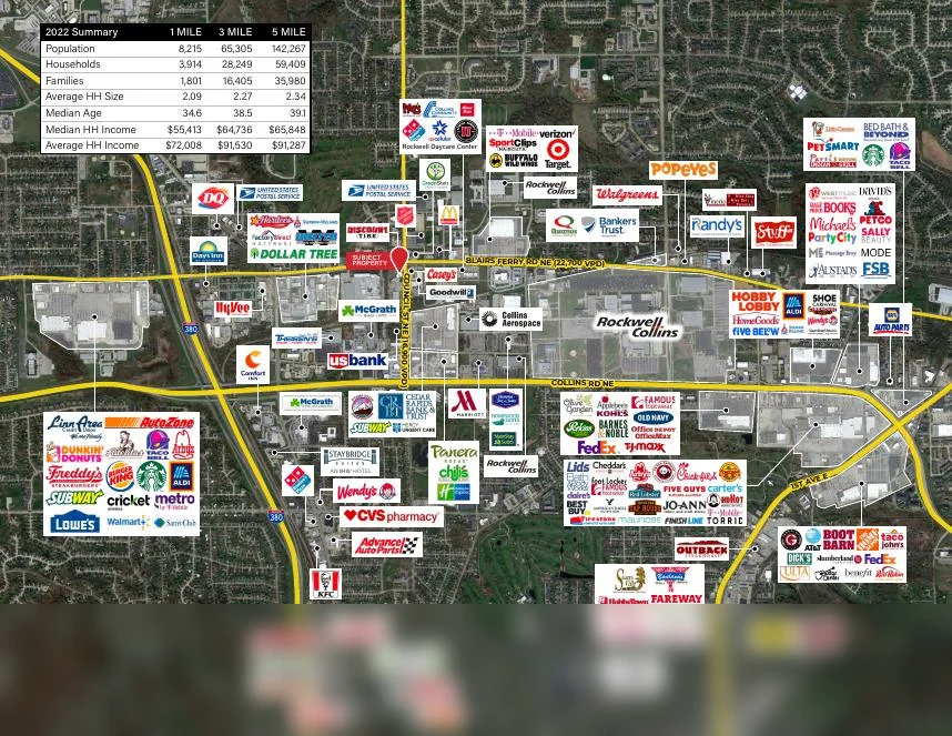 Commercial real estate custom map & aerial by BTS Brands (MAP-60)