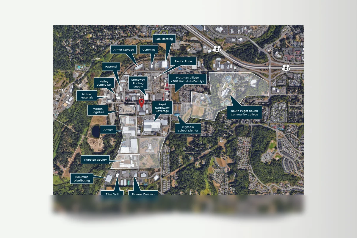 Commercial real estate custom map & aerial by BTS Brands (MAP-69)