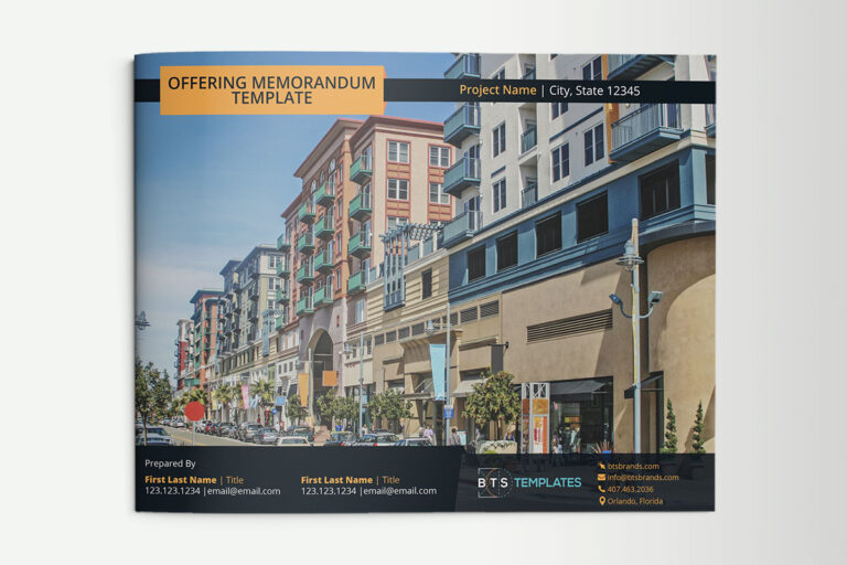 Offering Memorandum Template for Commercial Real Estate