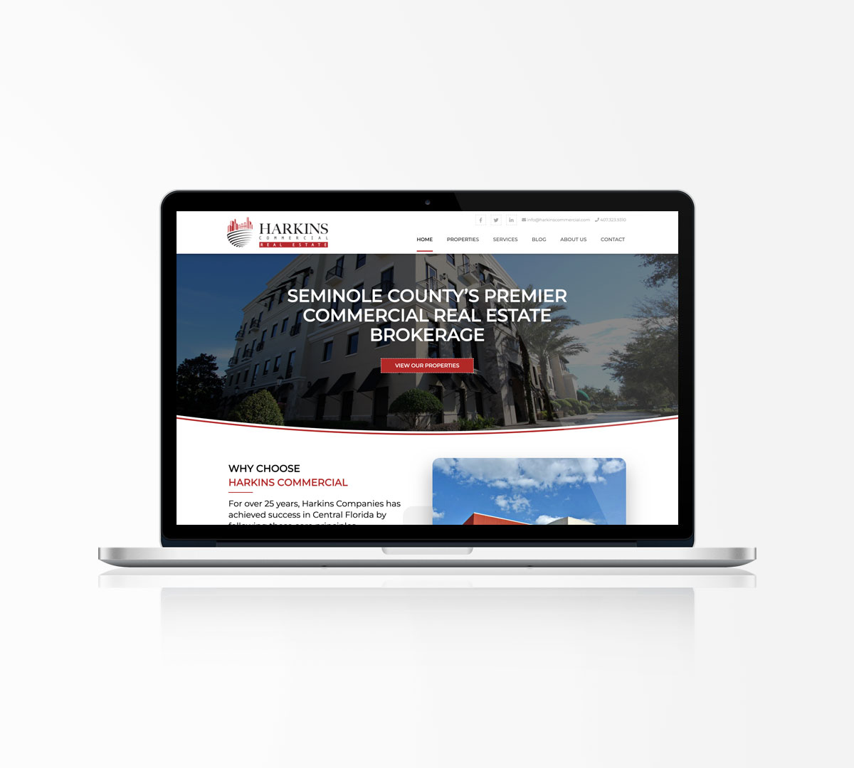 Commercial real estate mobile responsive website development with BTS Properties